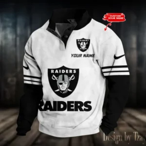 Las Vegas Raiders Personalized Stand Collar Double Breasted Hoodie AMCDBH00243