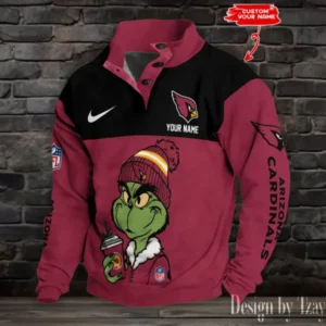 Arizona Cardinals Personalized Stand Collar Double Breasted Hoodie AMCDBH00182
