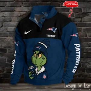 New England Patriots Personalized Stand Collar Double Breasted Hoodie AMCDBH00260
