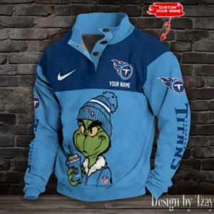 Tennessee Titans Personalized Stand Collar Double Breasted Hoodie AMCDBH00288