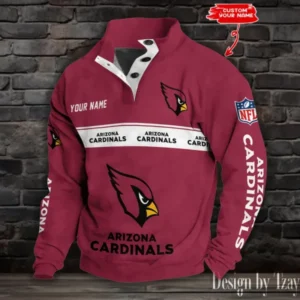 Arizona Cardinals Personalized Stand Collar Double Breasted Hoodie AMCDBH00184