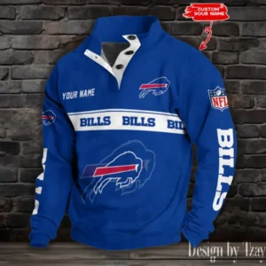 Buffalo Bills Personalized Stand Collar Double Breasted Hoodie AMCDBH00193
