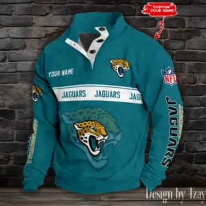 Jacksonville Jaguars Personalized Stand Collar Double Breasted Hoodie AMCDBH00236