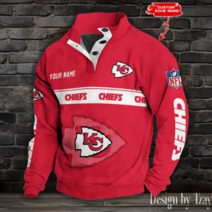 Kansas City Chiefs Personalized Stand Collar Double Breasted Hoodie AMCDBH00239