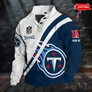 Tennessee Titans Personalized Stand Collar Double Breasted Hoodie AMCDBH00289