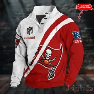 Tampa Bay Buccaneers Personalized Stand Collar Double Breasted Hoodie AMCDBH00285