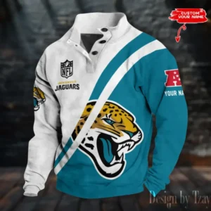 Jacksonville Jaguars Personalized Stand Collar Double Breasted Hoodie AMCDBH00237