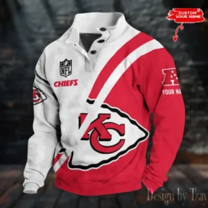 Kansas City Chiefs Personalized Stand Collar Double Breasted Hoodie AMCDBH00238