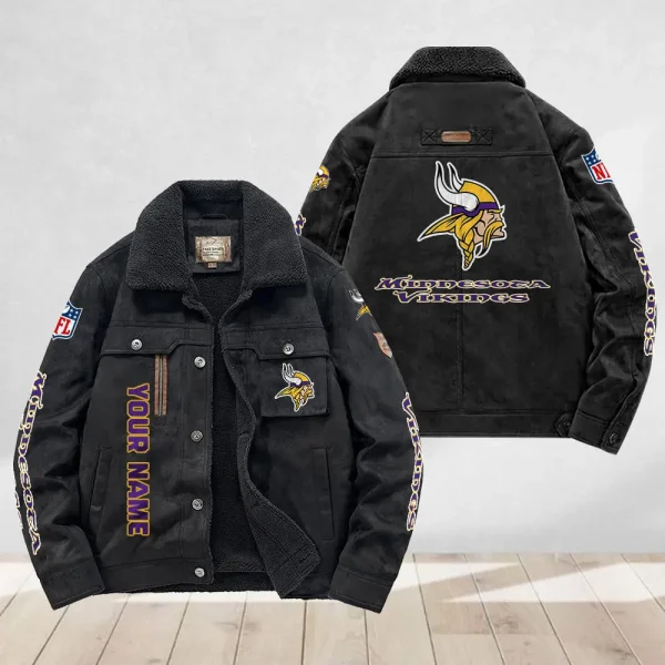 Minnesota Vikings Flight Cotton Jacket AMCFCJ000017 - Image 4