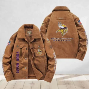 Minnesota Vikings Flight Cotton Jacket AMCFCJ000017