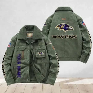 Baltimore Ravens Flight Cotton Jacket AMCFCJ000015