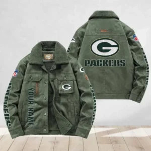 Green Bay Packers Flight Cotton Jacket AMCFCJ000020