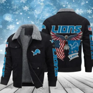 Detroit Lions Men’s Thickened Corduroy Jacket AMCTCJS000067