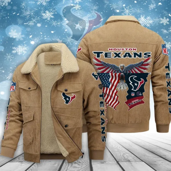 Houston Texans Men’s Thickened Corduroy Jacket AMCTCJS000073 - Image 3