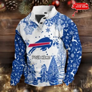 Buffalo Bills Christmas Double Stand Collar Sport Hoodies AMCDBH00295