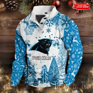Carolina Panthers Christmas Double Stand Collar Sport Hoodies AMCDBH00334