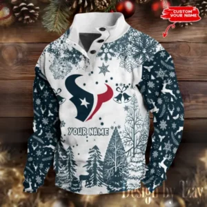 Houston Texans Christmas Double Stand Collar Sport Hoodies AMCDBH00307