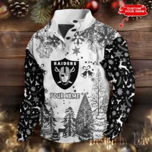 Las Vegas Raiders Christmas Double Stand Collar Sport Hoodies AMCDBH00336