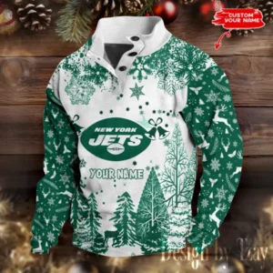 New York Jets Christmas Double Stand Collar Sport Hoodies AMCDBH00294