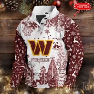 Washington Commanders Christmas Double Stand Collar Sport Hoodies AMCDBH00365