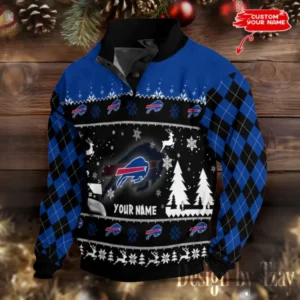 Buffalo Bills Christmas Double Stand Collar Sport Hoodies AMCDBH00302