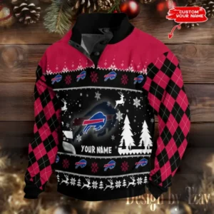Buffalo Bills Christmas Double Stand Collar Sport Hoodies AMCDBH00303