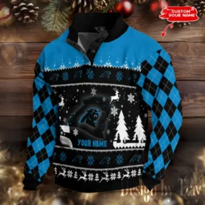 Carolina Panthers Christmas Double Stand Collar Sport Hoodies AMCDBH00343