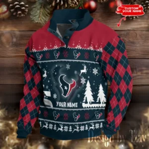 Houston Texans Christmas Double Stand Collar Sport Hoodies AMCDBH00311