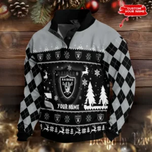 Las Vegas Raiders Christmas Double Stand Collar Sport Hoodies AMCDBH00339