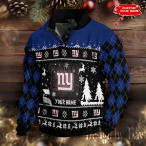 New York Giants Christmas Double Stand Collar Sport Hoodies AMCDBH00318