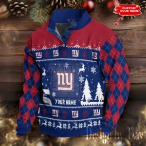 New York Giants Christmas Double Stand Collar Sport Hoodies AMCDBH00319