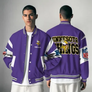 Minnesota Vikings Patriots National Football Conference Unisex Varsity Jacket Limited Edition AMCVJK0000106