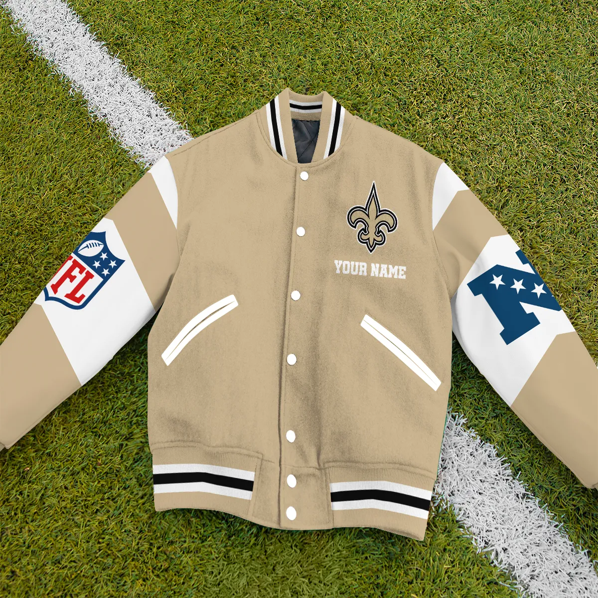 New Orleans Saints Patriots National Football Conference Unisex Varsity Jacket Limited Edition AMCVJK0000107 - Image 3