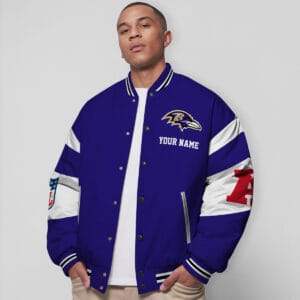 Baltimore Ravens National Football Conference Unisex Varsity Jacket Limited Edition AMCVJK0000114