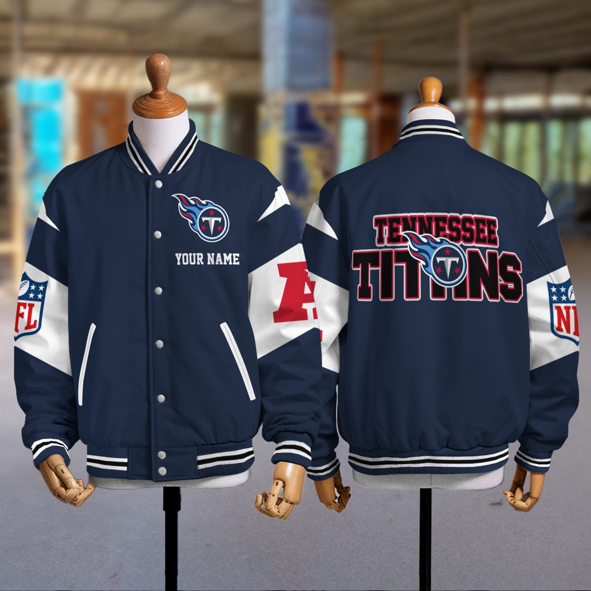 Tennessee Titans National Football Conference Unisex Varsity Jacket Limited Edition AMCVJK0000129 - Image 2