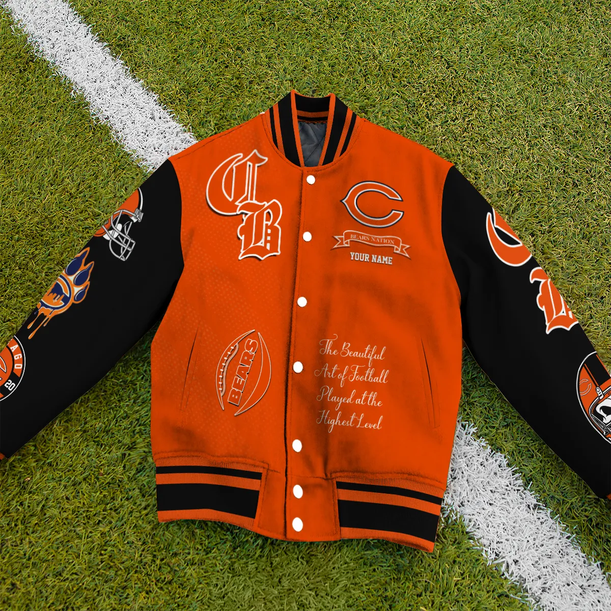 Chicago Bears National Football Conference Unisex Varsity Jacket Limited Edition AZTAVJK0000133 - Image 3
