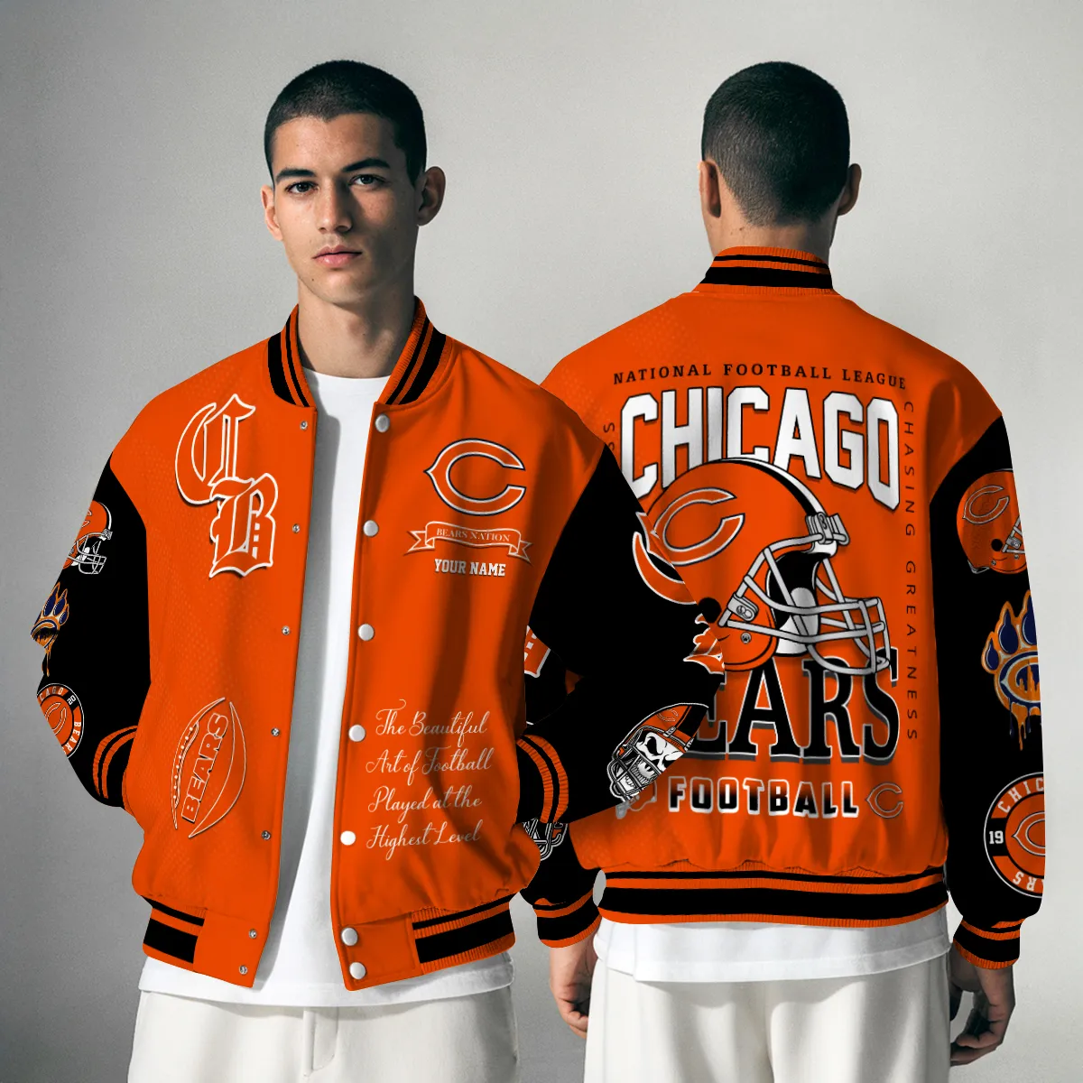 Chicago Bears National Football Conference Unisex Varsity Jacket Limited Edition AZTAVJK0000133 - Image 5