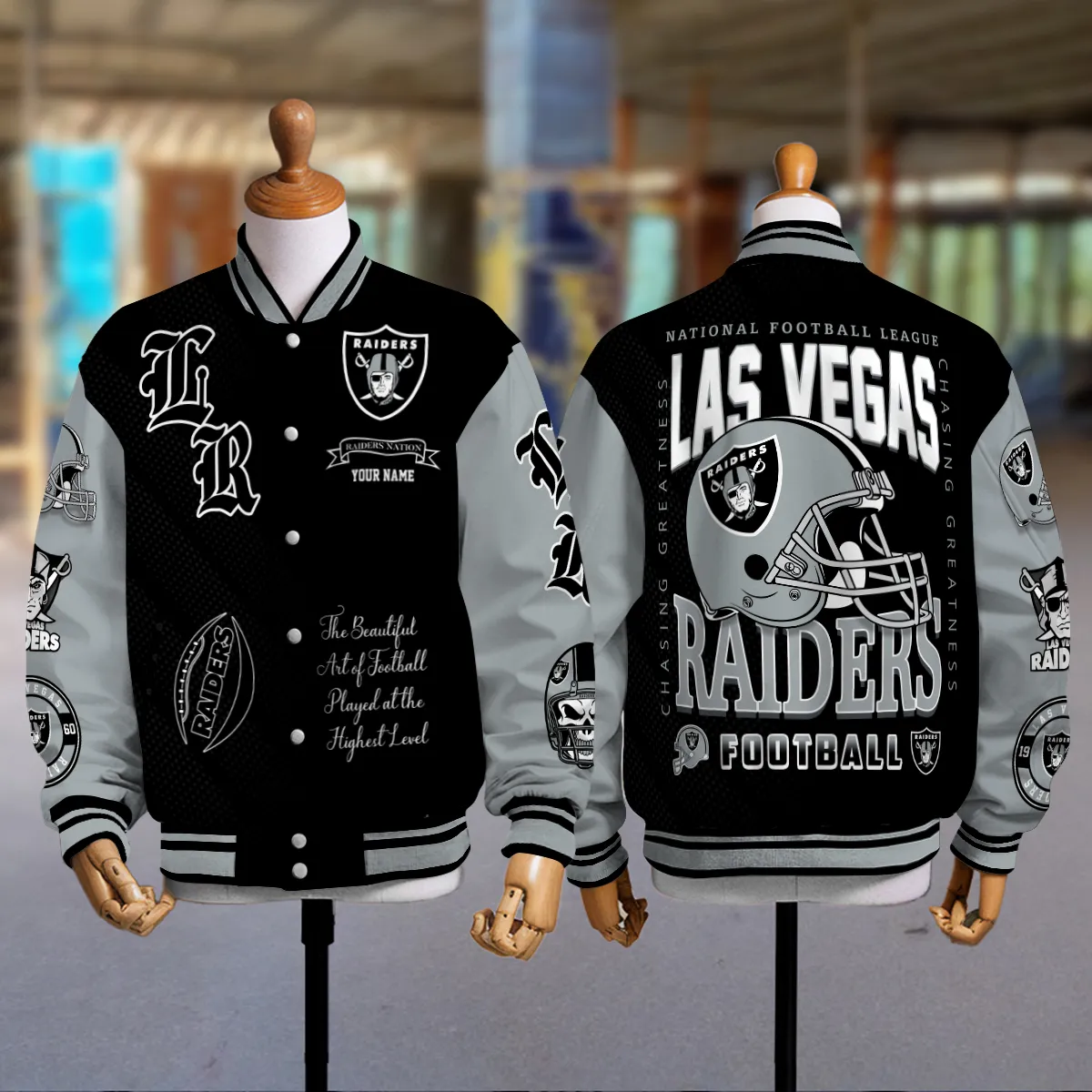 Las Vegas Raiders National Football Conference Unisex Varsity Jacket Limited Edition AZTAVJK0000155 - Image 2