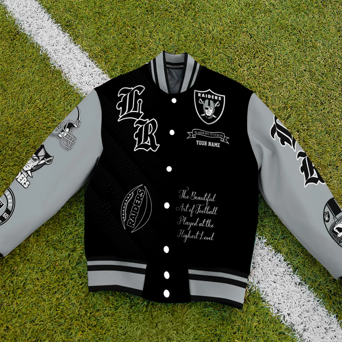 Las Vegas Raiders National Football Conference Unisex Varsity Jacket Limited Edition AZTAVJK0000155 - Image 3