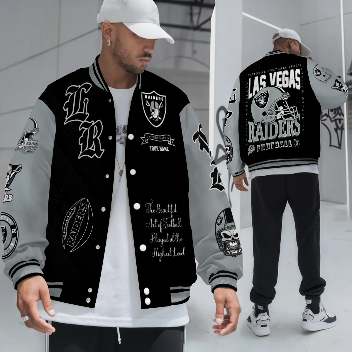 Las Vegas Raiders National Football Conference Unisex Varsity Jacket Limited Edition AZTAVJK0000155 - Image 4