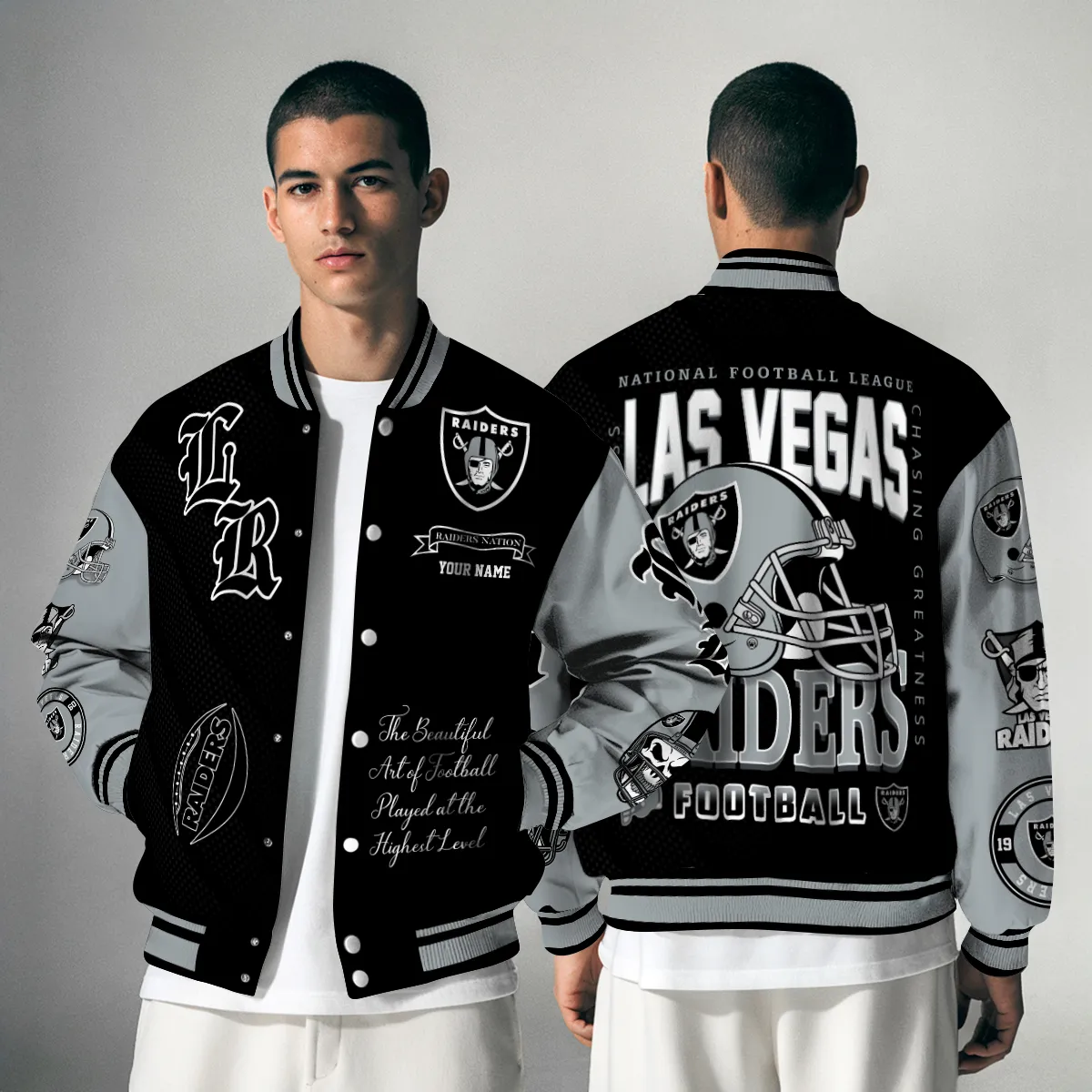 Las Vegas Raiders National Football Conference Unisex Varsity Jacket Limited Edition AZTAVJK0000155 - Image 5