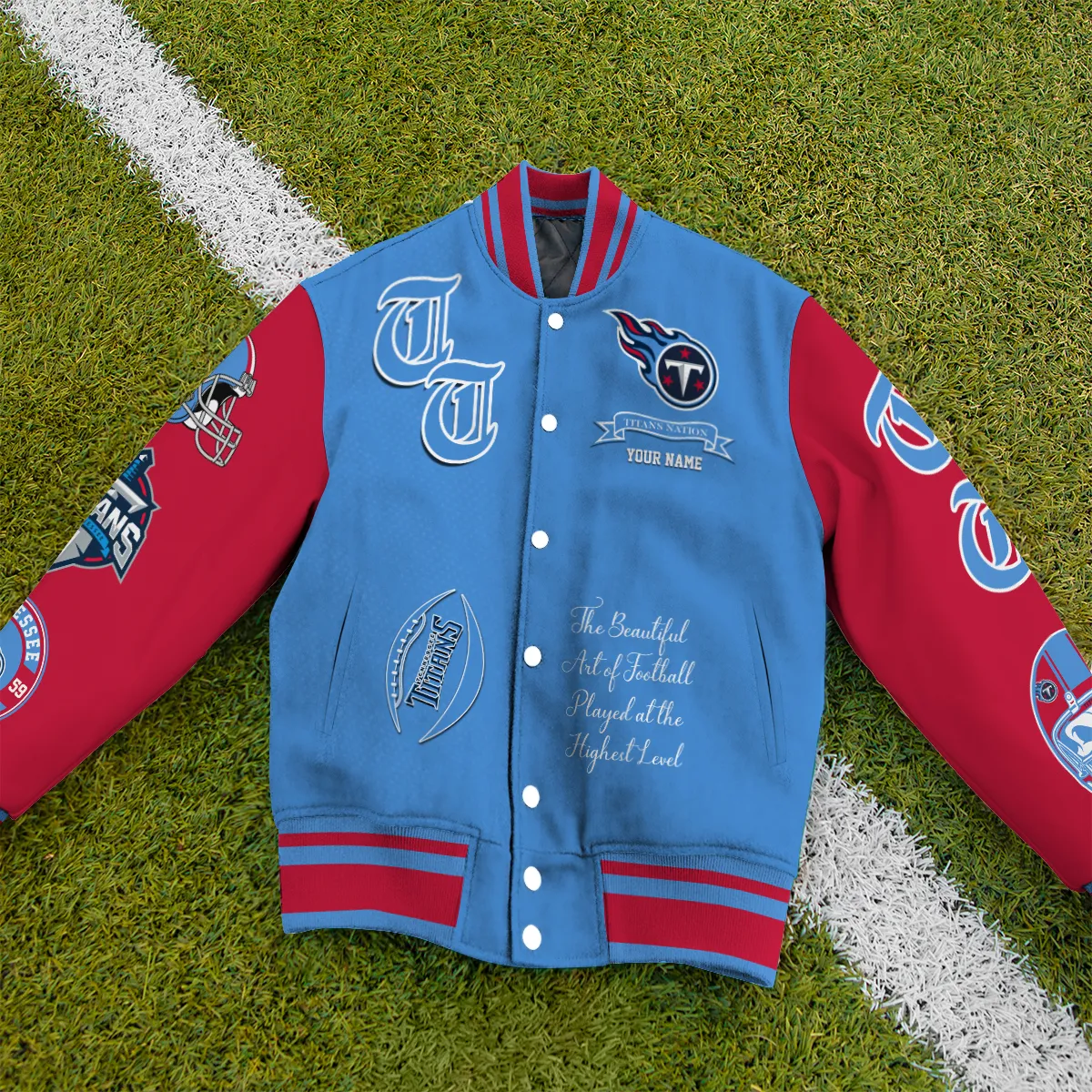 Tennessee Titans National Football Conference Unisex Varsity Jacket Limited Edition AZTAVJK0000161 - Image 4
