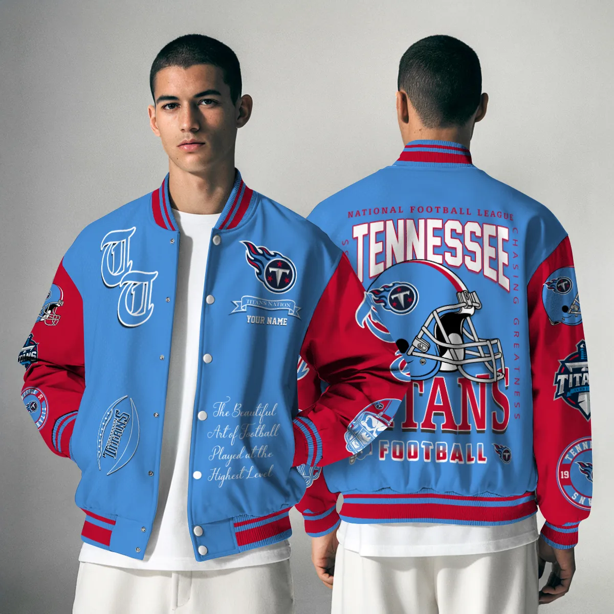 Tennessee Titans National Football Conference Unisex Varsity Jacket Limited Edition AZTAVJK0000161 - Image 3