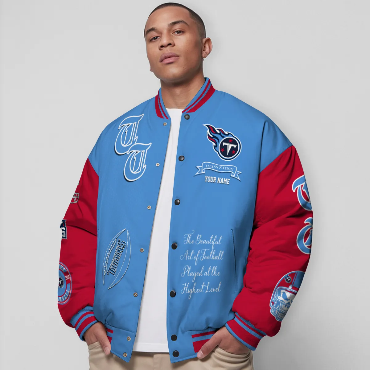 Tennessee Titans National Football Conference Unisex Varsity Jacket Limited Edition AZTAVJK0000161