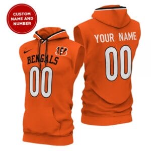 Cincinnati Bengals New Era Men's Champions Flair Hooded Muscle Sleeveless T-Shirt AMCSLH000045