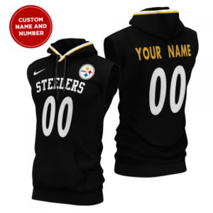 Pittsburgh Steelers New Era Men's Champions Flair Hooded Muscle Sleeveless T-Shirt AMCSLH000050