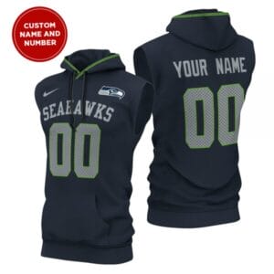 Seattle Seahawks New Era Men's Champions Flair Hooded Muscle Sleeveless T-Shirt AMCSLH000038
