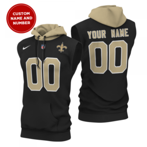 New Orleans Saints New Era Men's Champions Flair Hooded Muscle Sleeveless T-Shirt AMCSLH000048