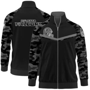 Atlanta Falcons Premium Unisex Camo Stand Collar Jacket AMCSCJK000013