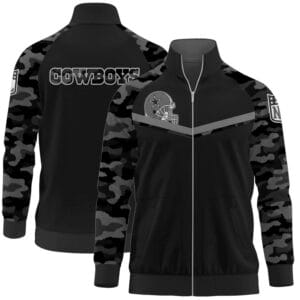 Dallas Cowboys Premium Unisex Camo Stand Collar Jacket AMCSCJK000017